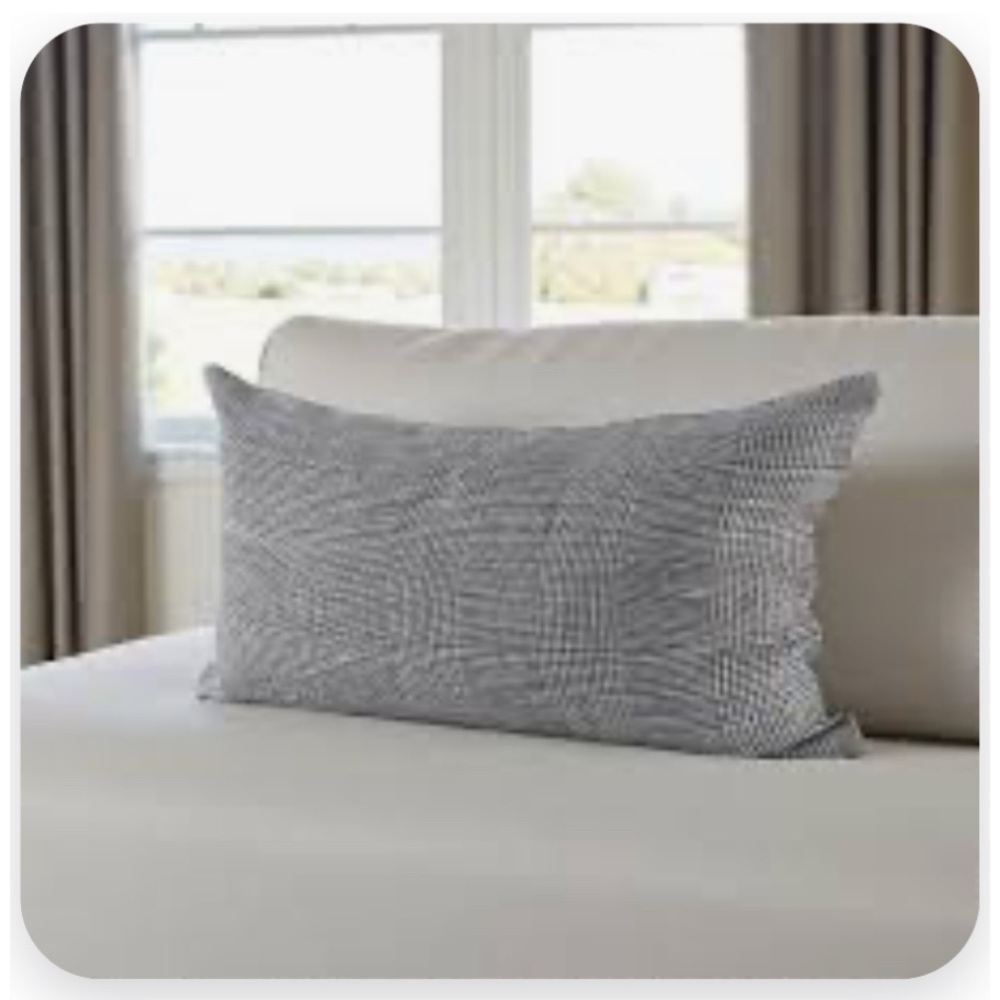 Pottery Barn Gray Patterned Accent Pillow